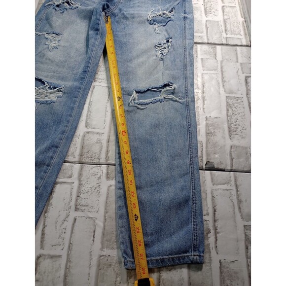 Aeropostale Boyfriend Jeans Women’s Size 10 Distressed Ripped Stone Wash Denim - Picture 4 of 15